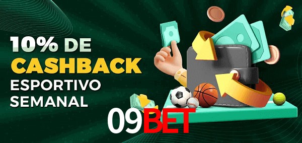 10% de bônus de cashback na 09bet